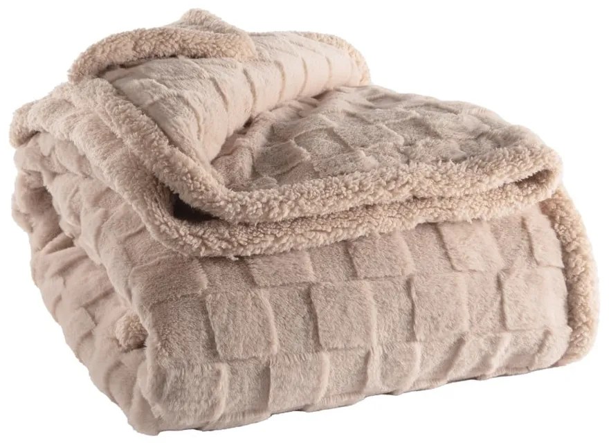 Coperta beige in micropile 150x200 cm Rava – Tiseco Home Studio
