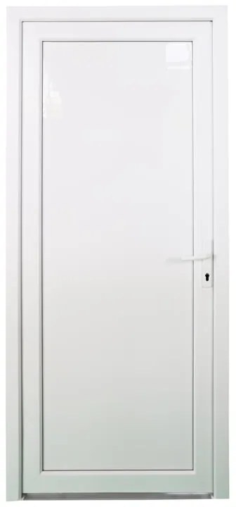 Portoncino d'ingresso in pvc Base L 80 x H 210 cm bianco apertura sinistra