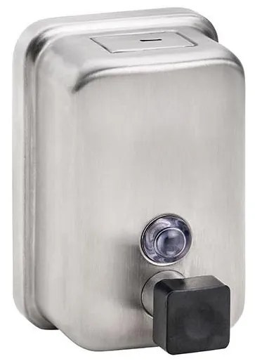 Dispenser per sapone 9,7 x 15 cm, in acciaio inox/argento