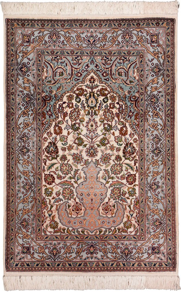 Hereke Tappeto 60x90 Beige (Cina) Annodato A Mano