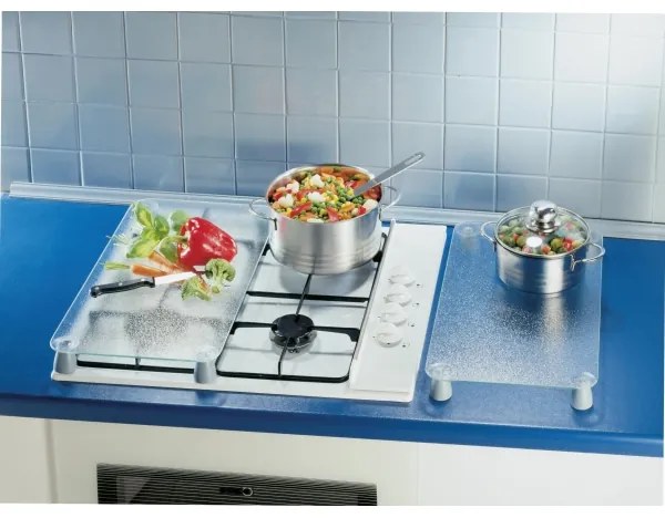 WENKO 2712663100 - Piastra di copertura 30x52 cm trasparente/grigio