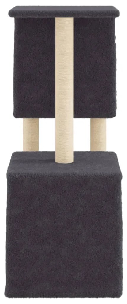 Albero per gatti con tiragraffi in sisal grigio scuro 86 cm