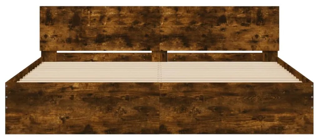 Giroletto con testiera rovere fumo 160x200 cm