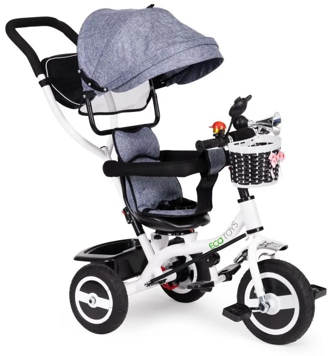 Triciclo, carrozzina grigio ECOTOYS