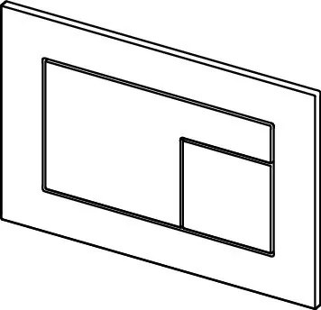 Tece tecevelvet 9240734 placca wc 2 pulsanti fenix ntm grigio efeso