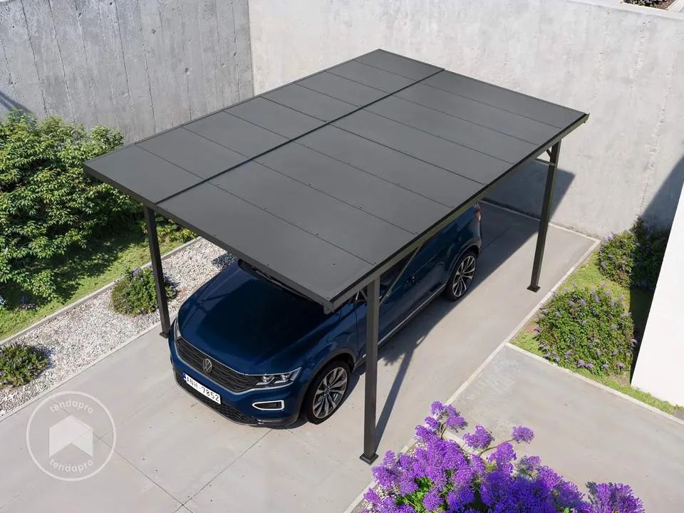 PRIMEYARD 3,02x4,69m Tettoia per auto, antracite - (GFPV00997)