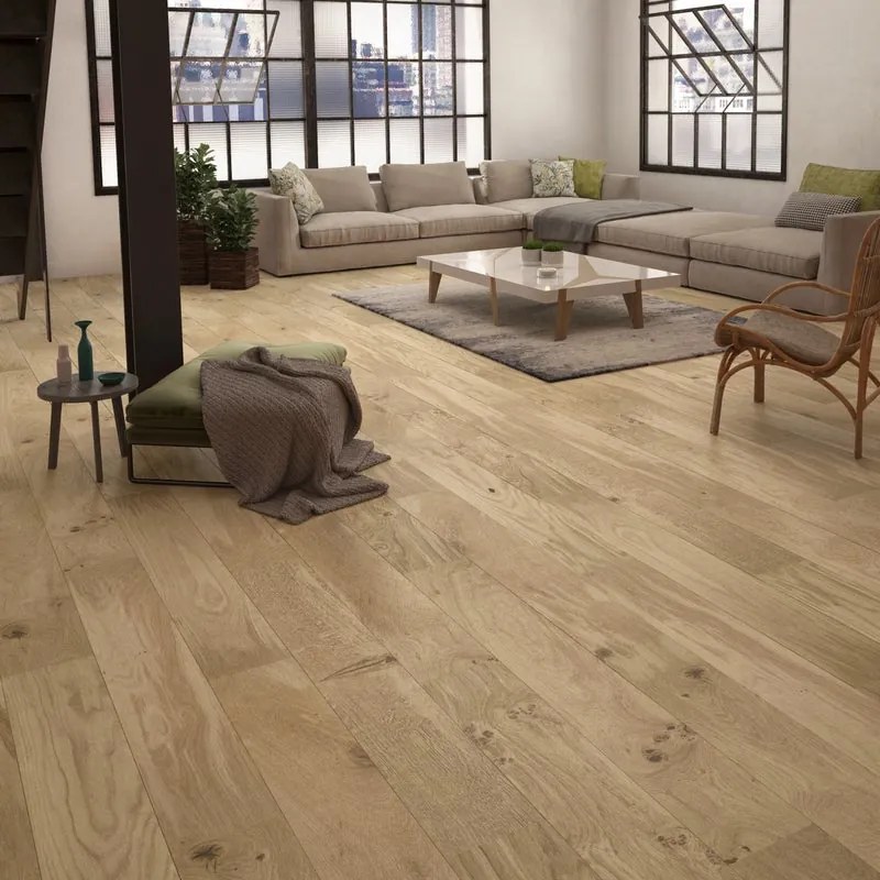 Parquet prefinito in rovere naturale Famiglia vetrificato Intenso M