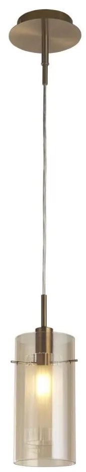 Searchlight 2301CP - Lampadario a sospensione con filo DUO 1xE14/60W/230V ottone