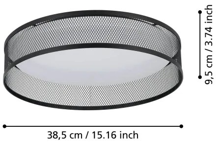 Eglo 900795 - Plafoniera LED LUPPINERIA LED/20W/230V nero