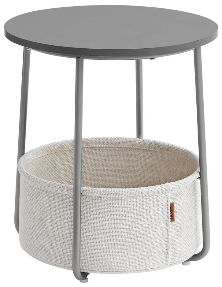 Tavolino d'appoggio NOIRA grigio/bianco