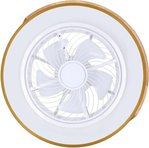 Brilagi - Lampada LED dimmerabile con ventilatore LED/38W/230V 50 cm blu/rovere + telecomando