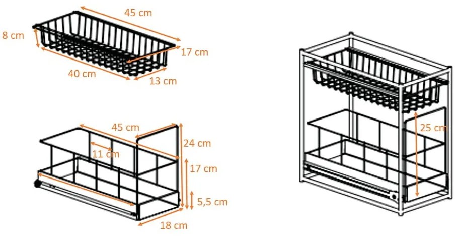 Ripiano aggiuntivo in metallo - Wenko