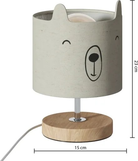 Atmosphera - Lampada da tavolo per bambini TOXEY 1xE14/25W/230V orsetto