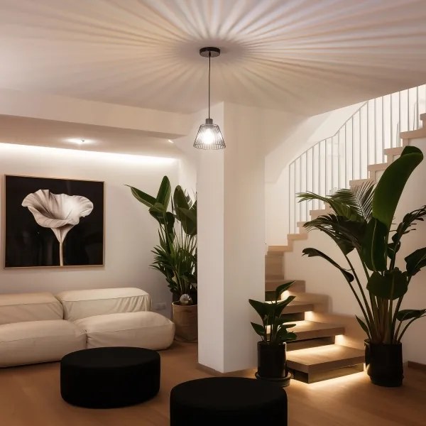 Brilagi - Lampadario LED a sospensione su cavo CERIA WIRE 1xE27/40W/230V Ø 21 cm nero