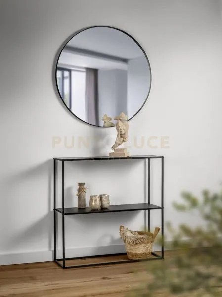 Chloe tavolo consolle 80x80cm colore nero in metallo