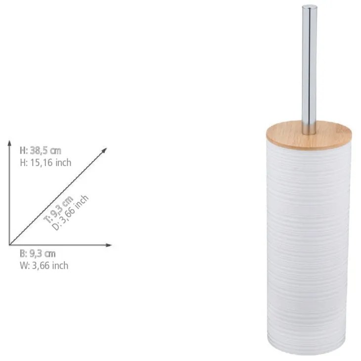 Scopino WC bianco opaco in plastica Lyon – Allstar