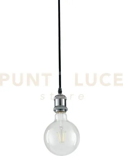 Sospensione per binario clock cromo 1 luce attacco e27 5x153cm