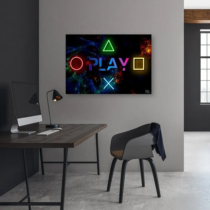 Quadro su tela, Riproduci iscrizione e pulsanti per il controller  Dimensioni Tappeti 90x60