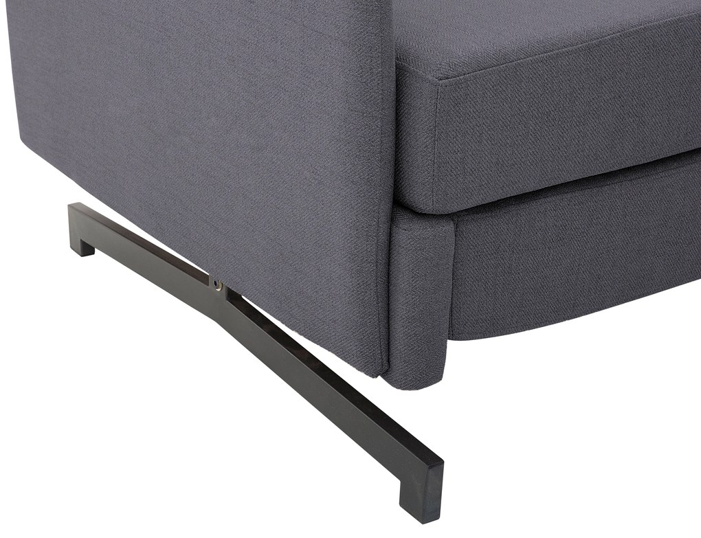 Divano letto 2 posti in tessuto grigio BELFAST Beliani