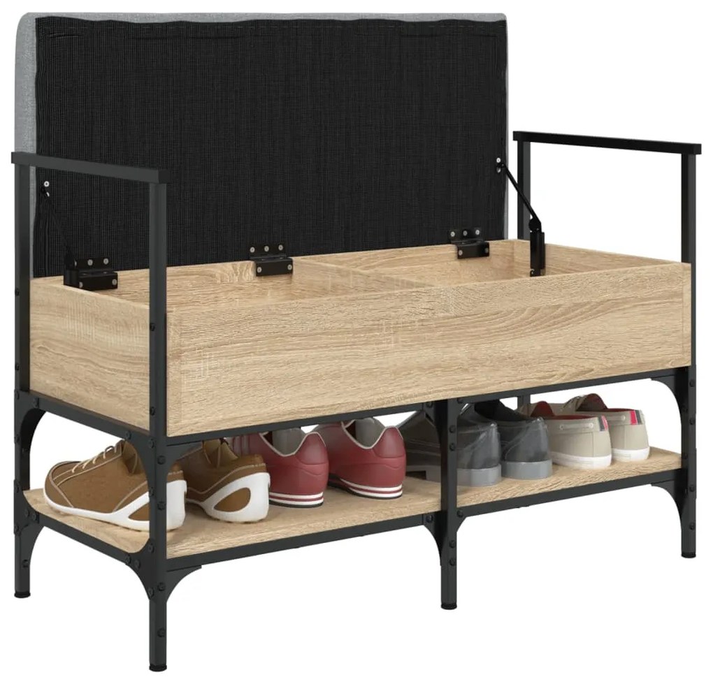 Panca porta scarpe rovere sonoma 85,5x42x57,5 cm