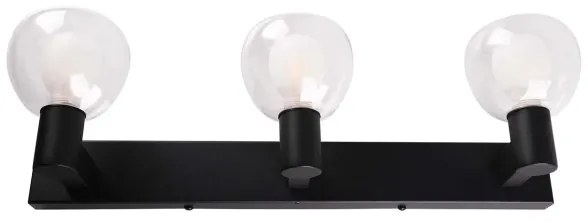 Applique da bagno POLA 3xG9/5W/230V IP44 nero/trasparente