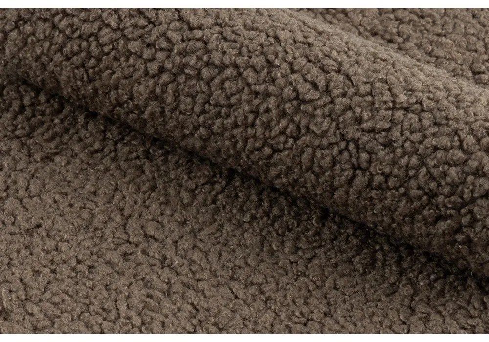 Poltrona marrone in tessuto bouclé Elmont - Actona