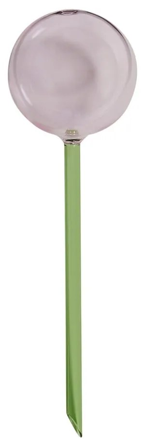 Sfera per annaffiare in vetro verde e rosa Flora - Hübsch