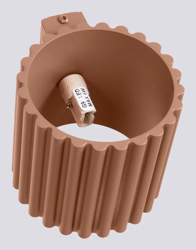 Lampada da parete marrone chiaro ø 10 cm Zora – Sollux