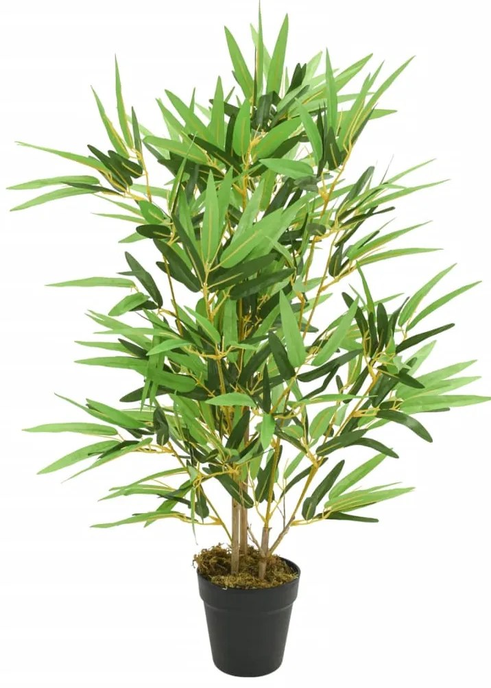 Albero Bambù Artificiale 368 Foglie 80 Cm Verde /