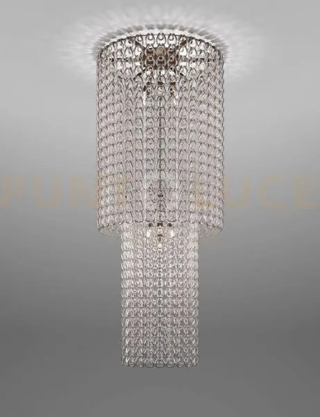 Giogali lampadadario a soffitto ca2 cristallo argento e bronzo opac...