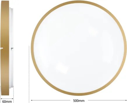 Brilagi - Lampada LED dimmerabile GLASS POOL DOUBLE LED/60W/230V 50 cm dorata + telecomando