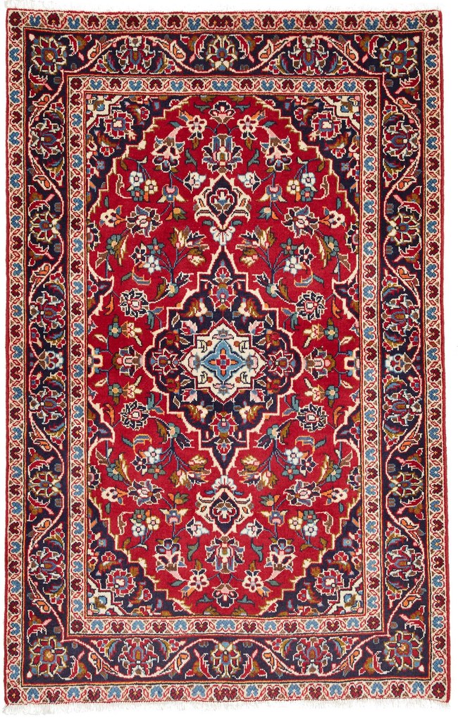 Kashan Tappeto persiano 150 x 100 Rosso (Iran) Annodato A Mano