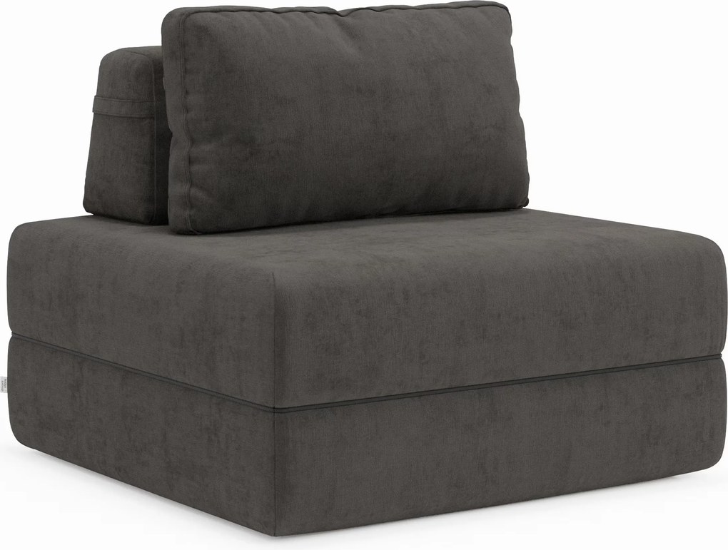 Rift poltrona letto con materasso alto 24 cm e memory foam - schienale mobile e tessuto smacchiabile T31