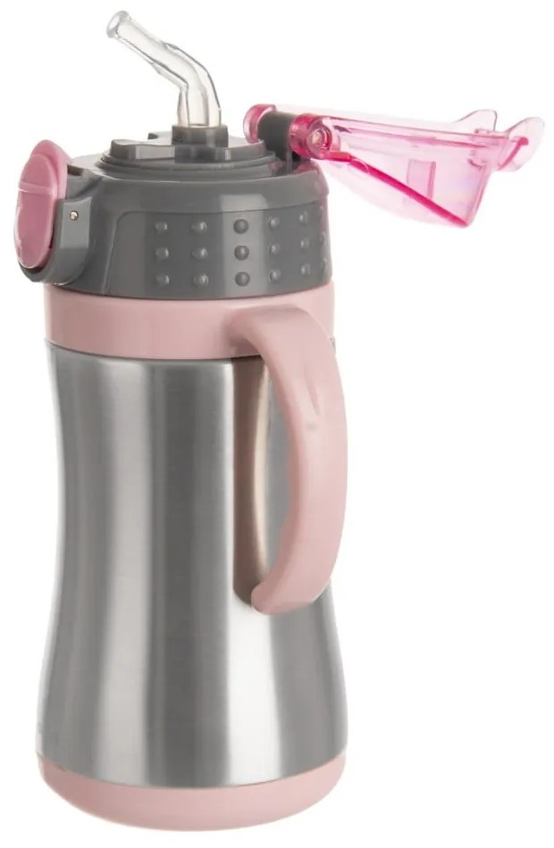 Biberon in acciaio inox rosa chiaro 330 ml - Orion