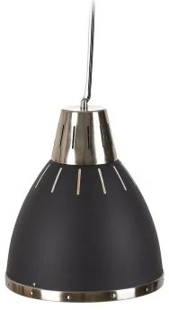 Lampadario Nero Metallo 30 x 30 x 35 cm industriale