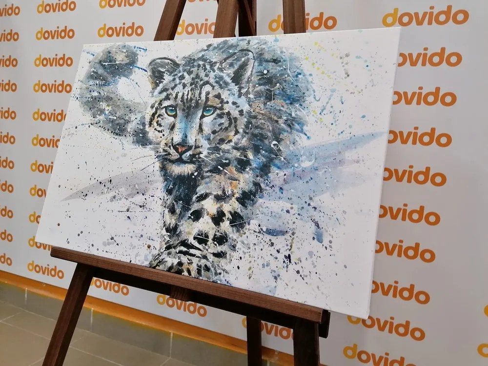 Quadro su tela – Leopardo disegnato