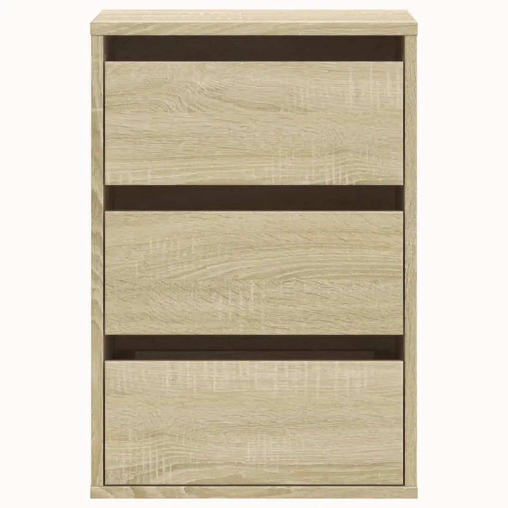 Cassettiera angolare rovere sonoma 40x41x58cm legno multistrato