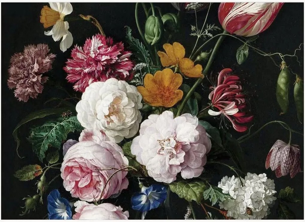 Carta da parati in tessuto non tessuto Golden Age Flowers III