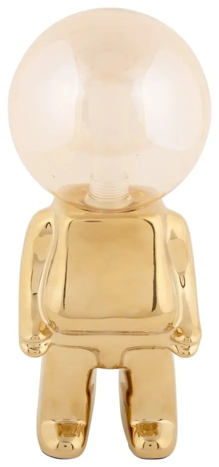 Lampada da tavolo a LED dimmerabile in oro con paralume in vetro (altezza 27 cm) Ross - Leitmotiv