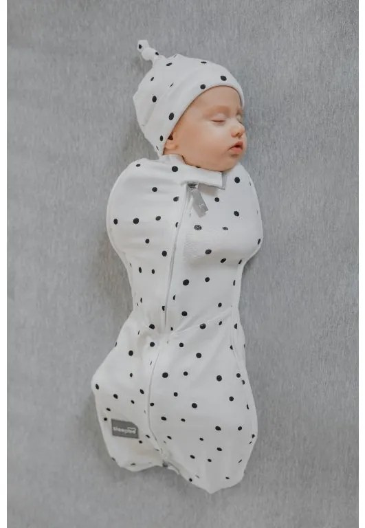 Coperta avvolgente Sleepee First Step Swaddle con cappellino in omaggio Bloom