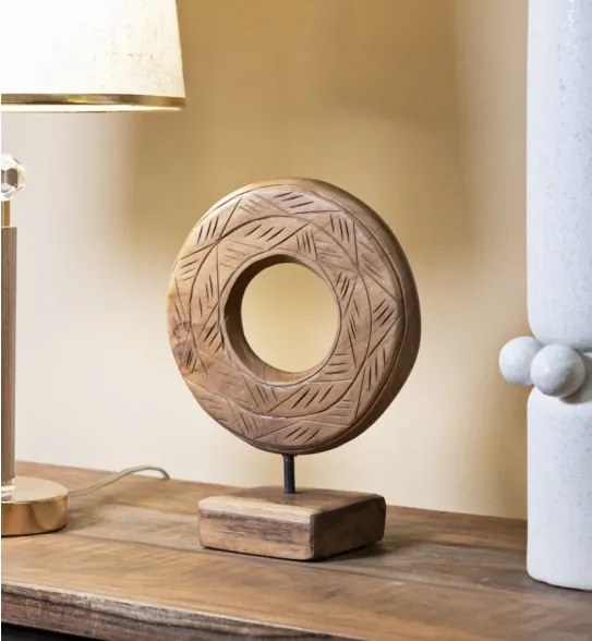 Scultura Dorat In Teak Ric. Cm 20X10X28 (Pezzi Unici - Non Rip. In Serie)