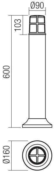 Redo 90246 - Lampada da esterno TRITON 1xE27/28W/230V IP54 nero