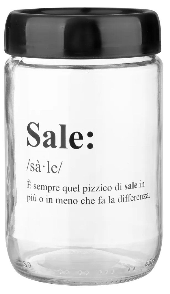 Barattolo sale in vetro 660 ml con scritta