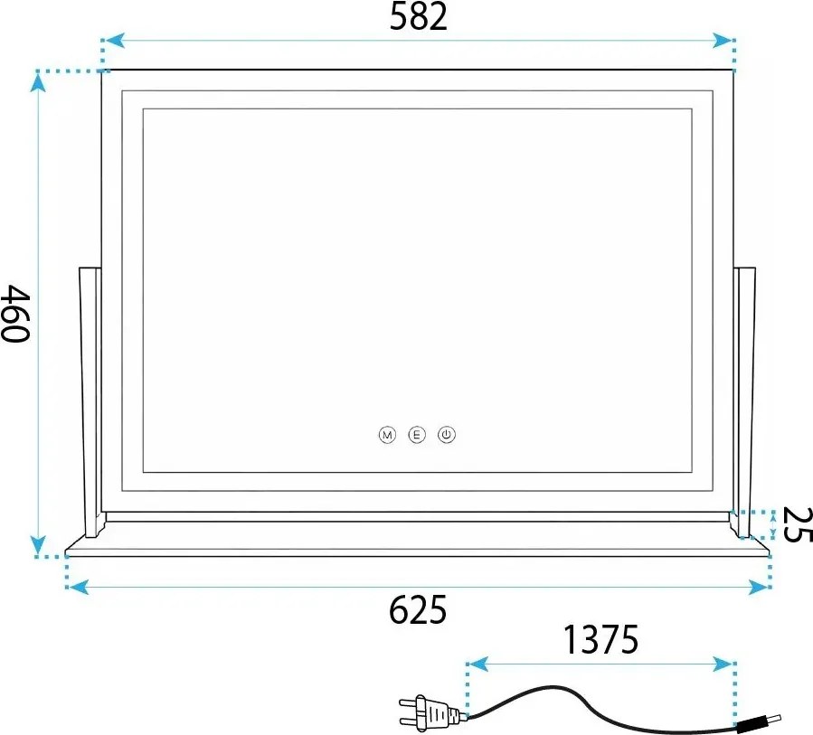 Specchio LED STUDIO L.Gold 58x45