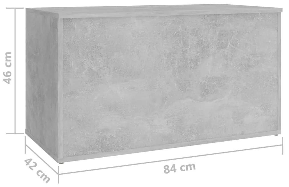 Baule Grigio Cemento 84x42x46 cm in Truciolato
