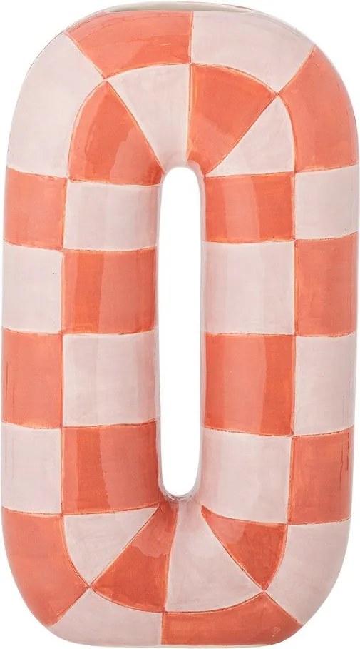 Vaso color salmone/color crema in ceramica dipinto a mano (altezza totale 32 cm) Mae – Bloomingville