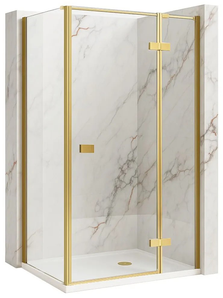 Cabina doccia Rea Atlas 80x90 Brush Gold