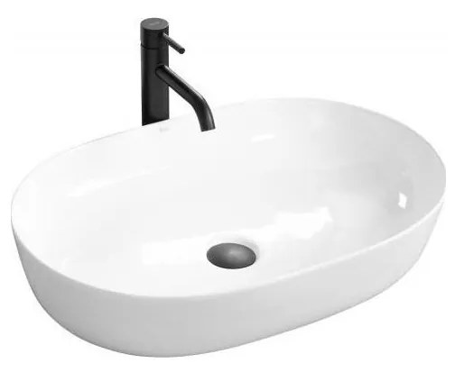 REA-U0563 - Lavabo da appoggio CLEO 41x81 cm ceramica/bianco lucido