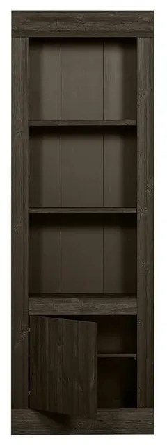 Libreria in legno di pino marrone scuro 78x230 cm Yumi - BePureHome