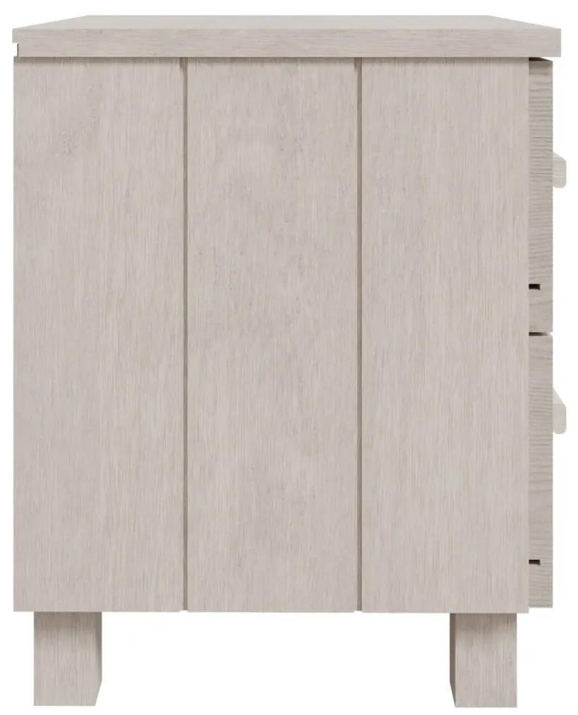 Comodini hamar 2 pz bianchi 40x35x44,5 cm in legno di pino